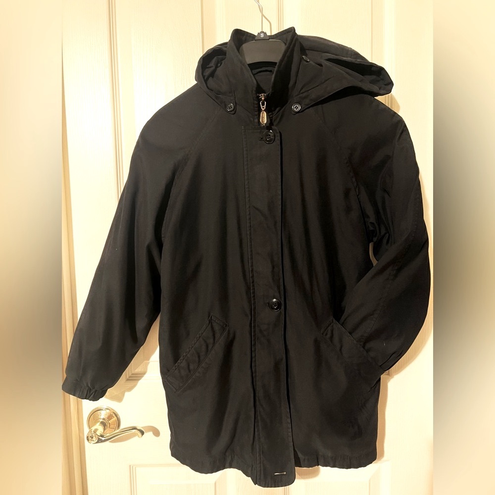 London fog women’s jacket with removable quilted liner and hood